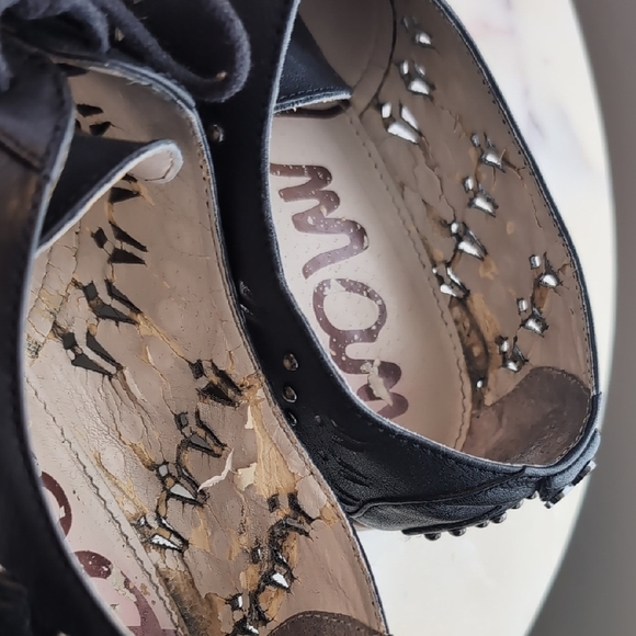 Sam Edelman Jayna Women's Black Studded Oxford Shoes - Picture 7 of 9